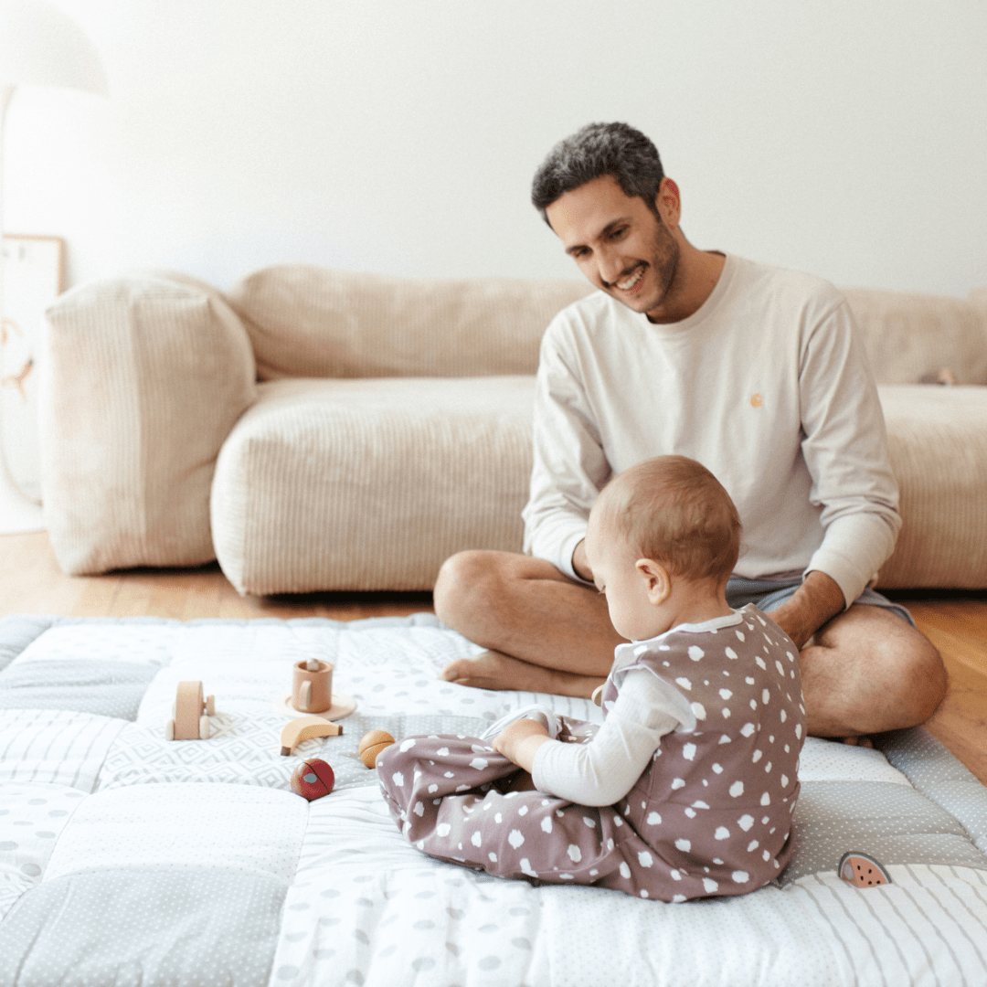 Patchwork Krabbeldecke | Essential Grau