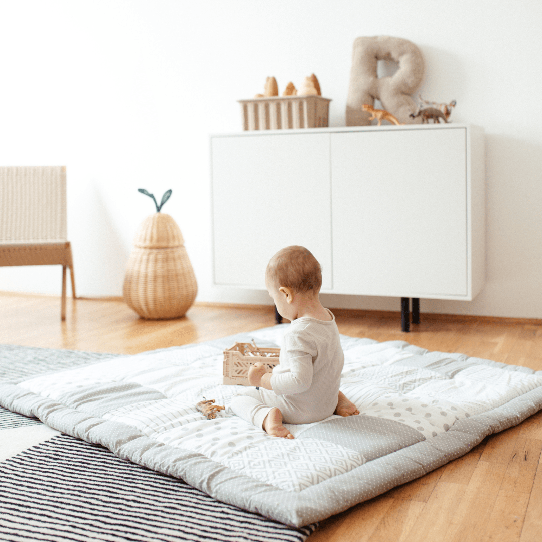 Patchwork Krabbeldecke | Essential Grau