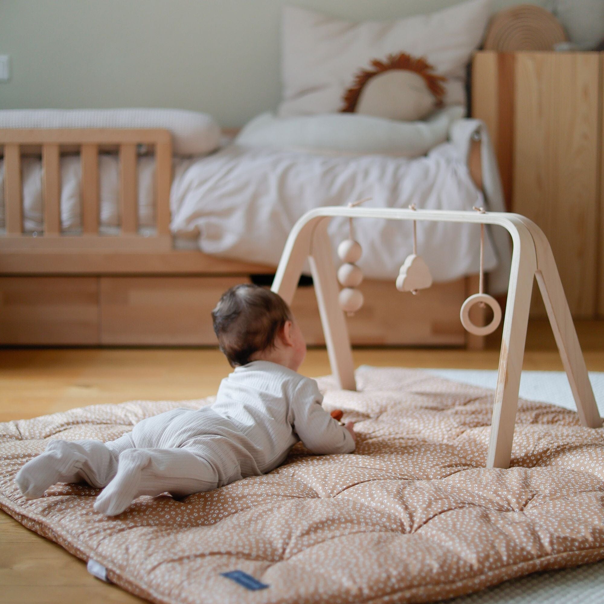 Krabbeldecke | Blume Caramel
