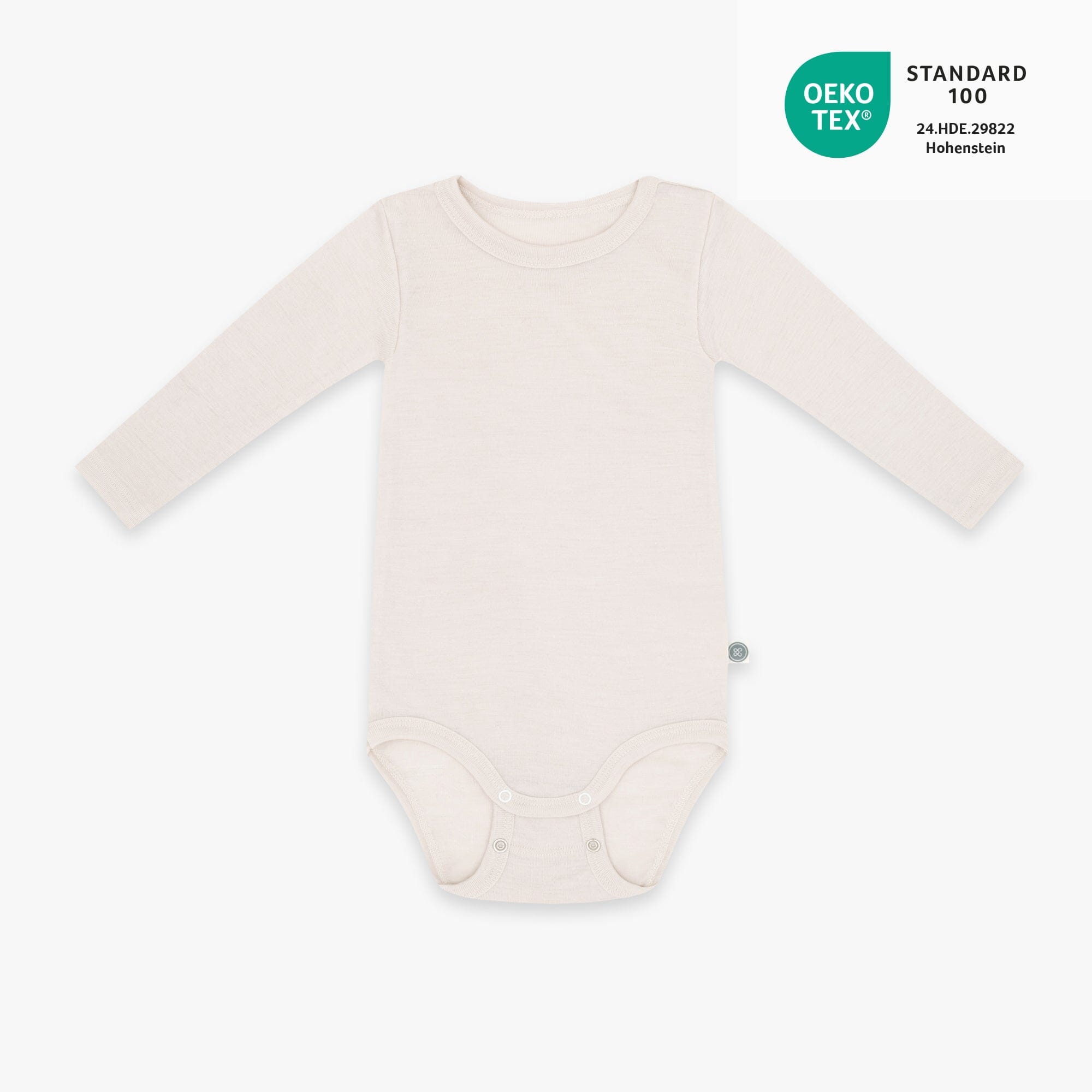 Wolle-Seide Langarm-Body | Essential Beige