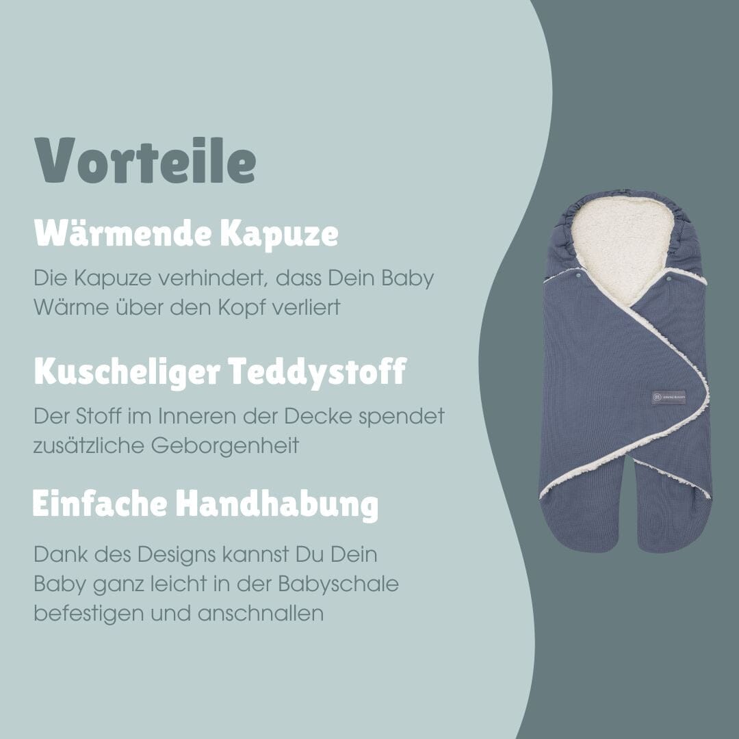 Einschlagdecke mit Füssen | Essential Blau