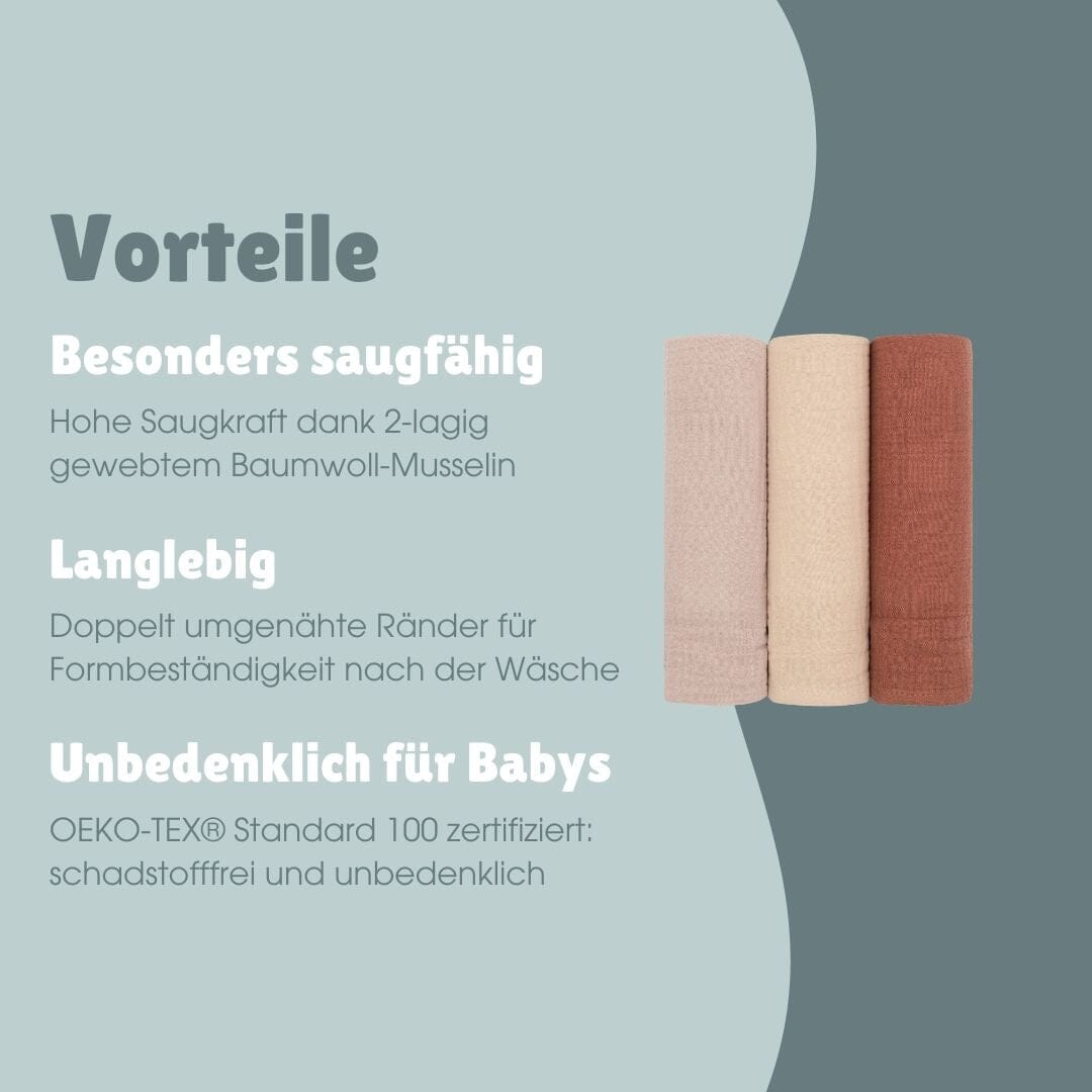Nuscheli 3er Set | Erdtöne