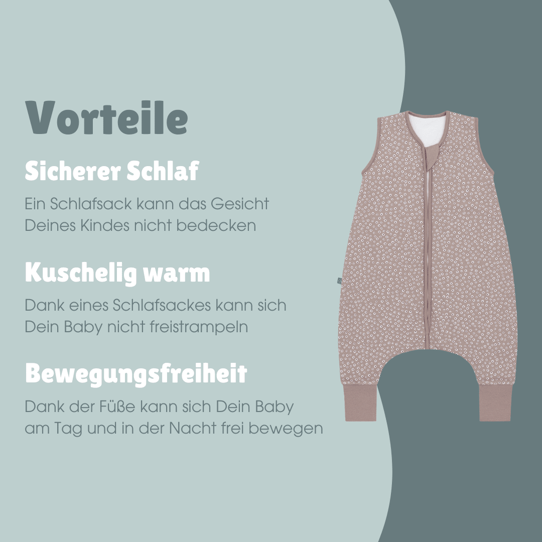Schlafsack mit Füssen 1.0 TOG | Blume Berry