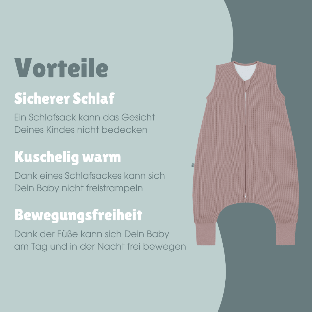 Schlafsack mit Füssen 1.0 TOG | Essential Berry