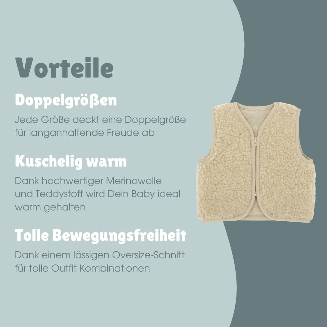 Merinowoll Teddy Weste | Essential Beige