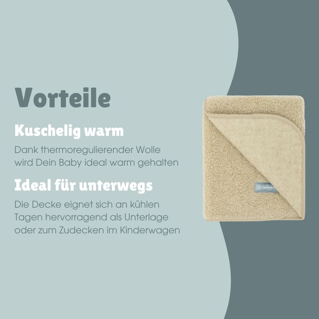 Merinowoll Teddy Kuscheldecke | Essential Beige