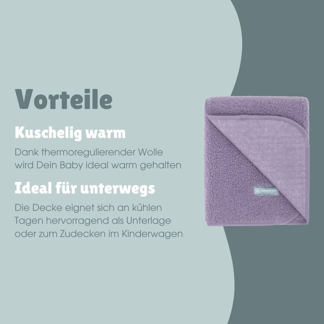 Merinowoll Teddy Kuscheldecke | Essential Lavendel