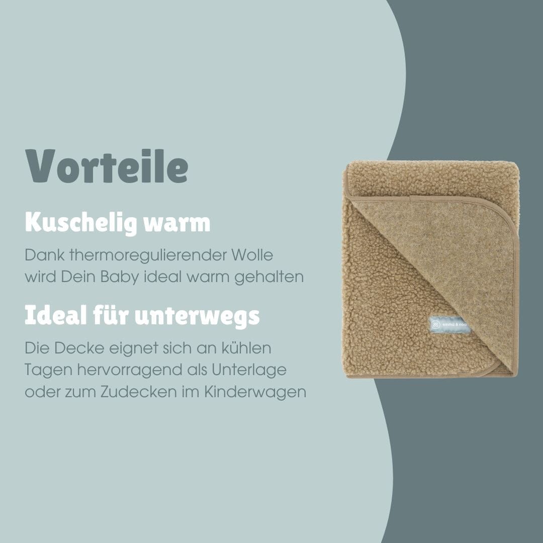 Merinowoll Teddy Kuscheldecke | Essential Taupe