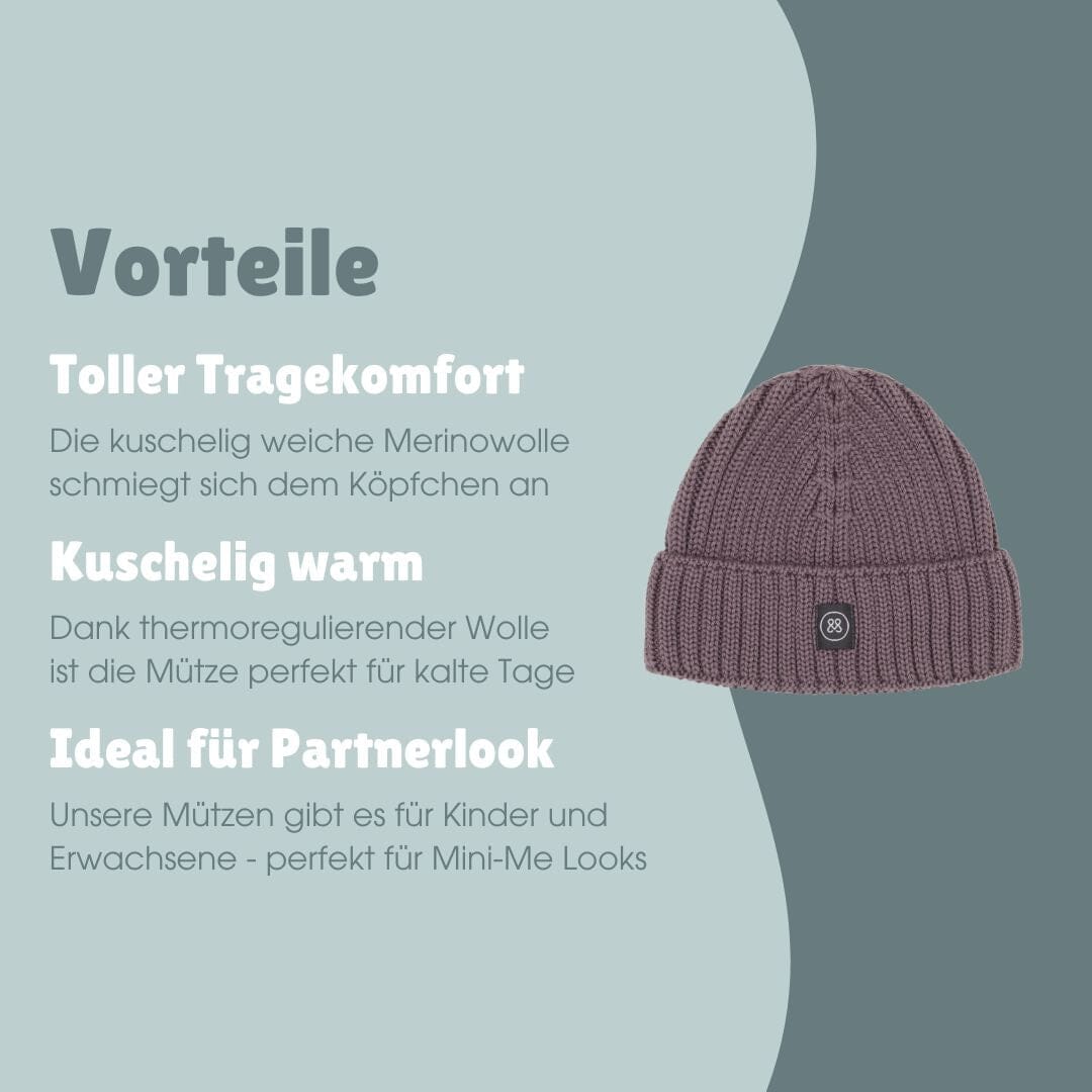Merino Wollmütze Kind | Essential Berry