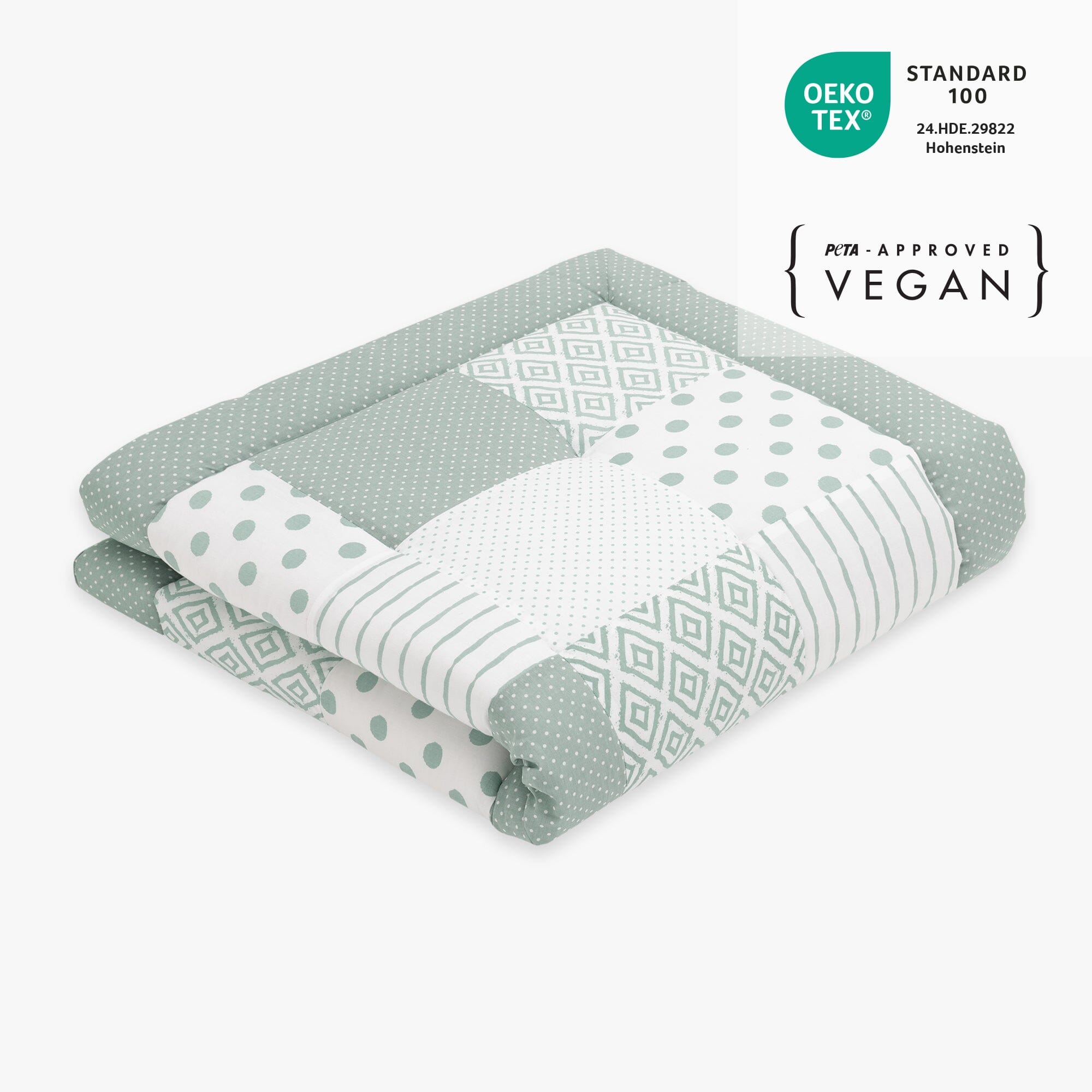 Patchwork Krabbeldecke | Essential Mint
