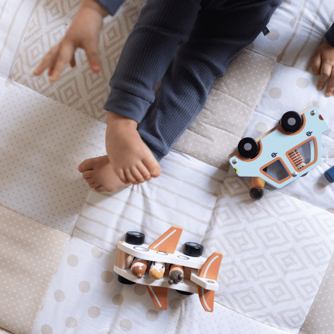 Patchwork Krabbeldecke | Essential Beige