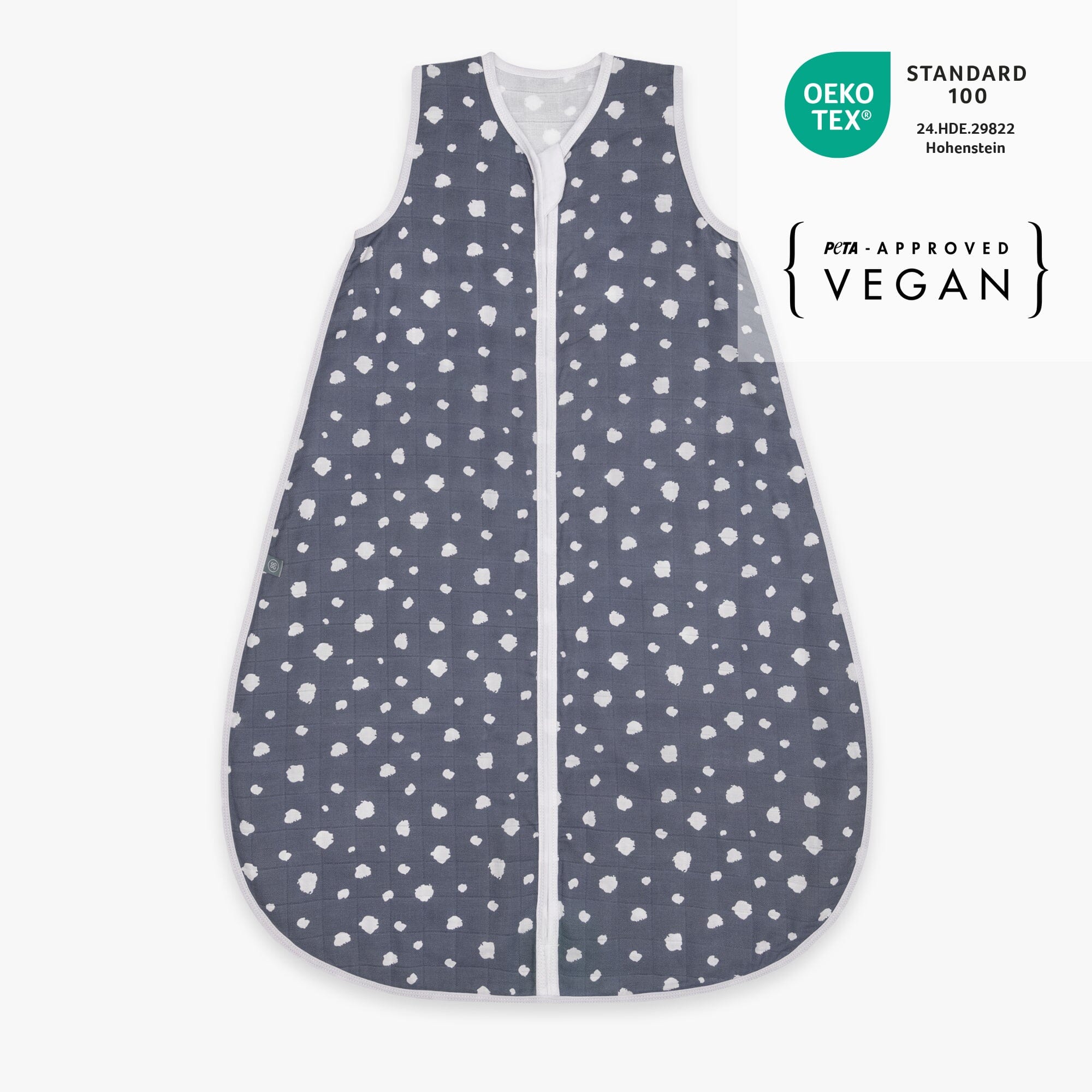 Musselin Schlafsack 0.5 TOG | Punkte Blau