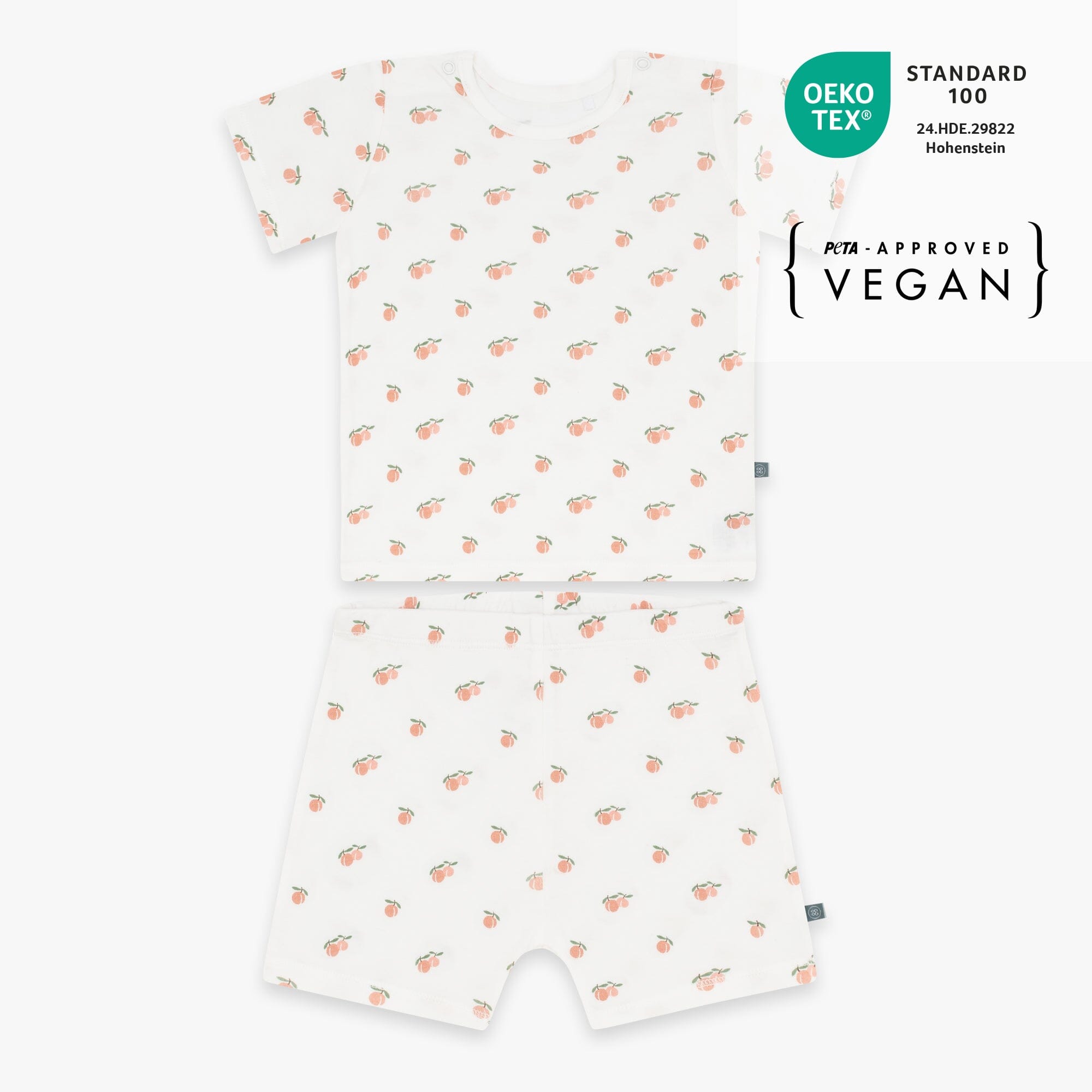 Schlafanzug kurz 2-teilig | Aprikose