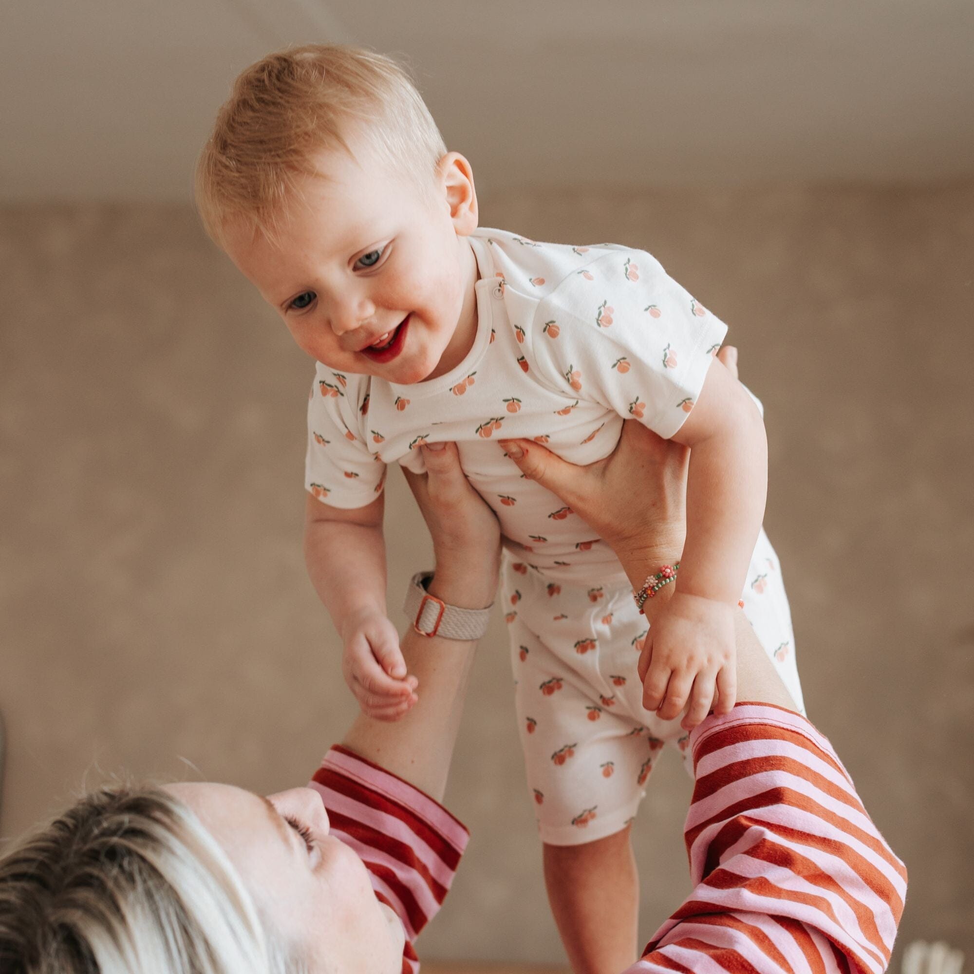 Schlafanzug kurz 2-teilig | Aprikose