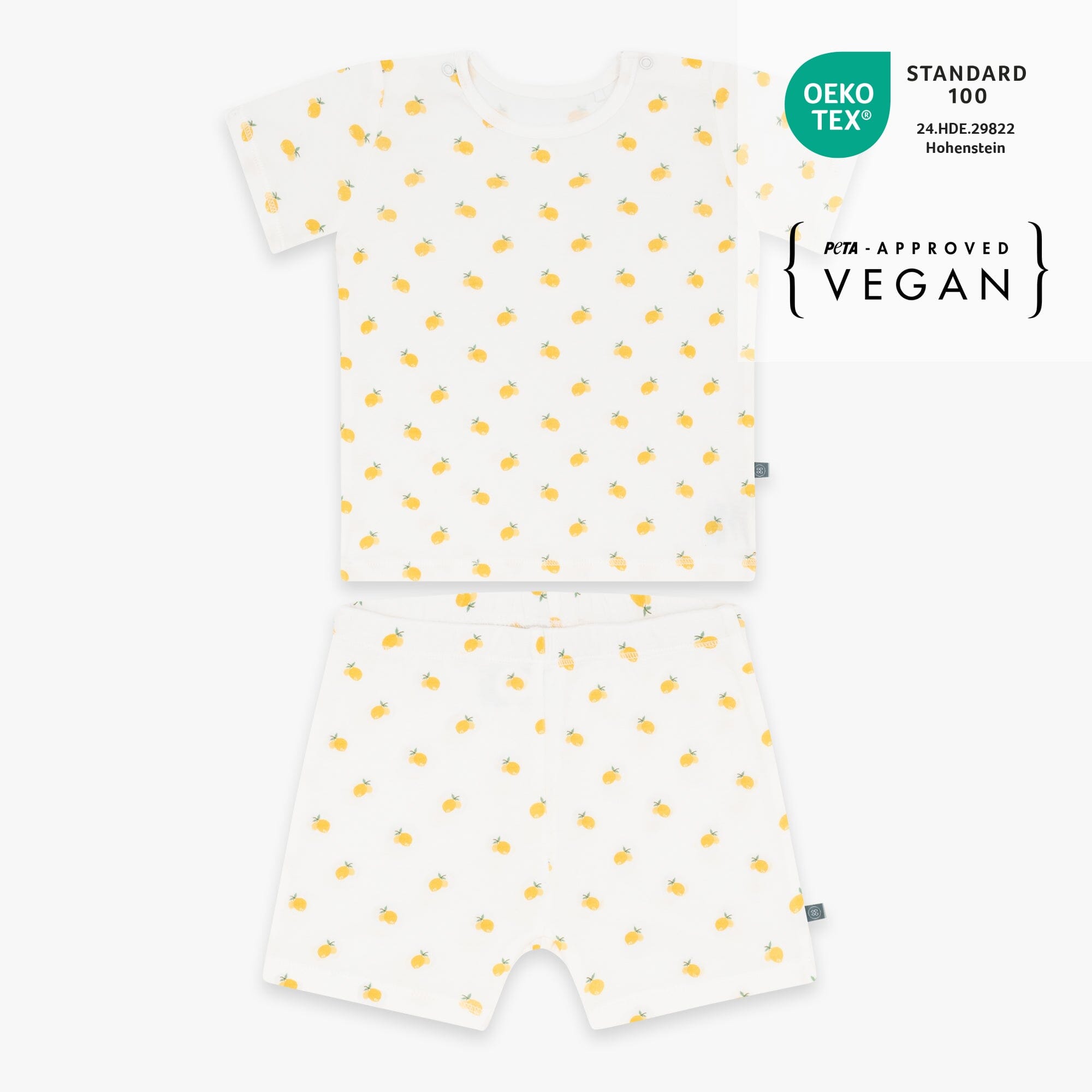 Schlafanzug kurz 2-teilig | Zitrone