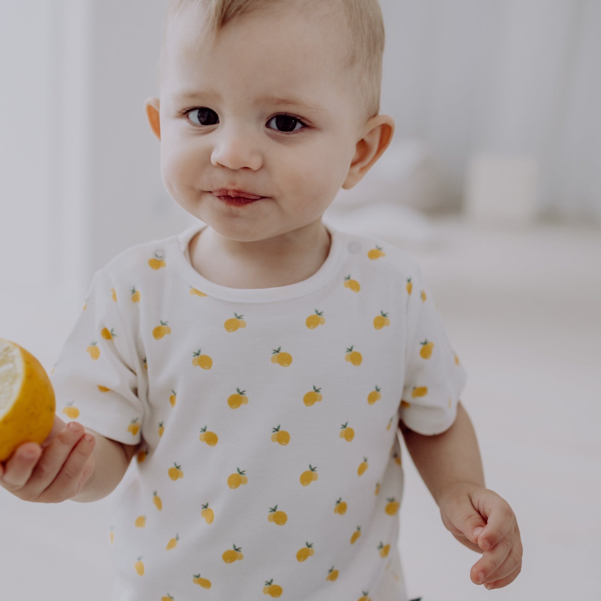 Schlafanzug kurz 2-teilig | Zitrone