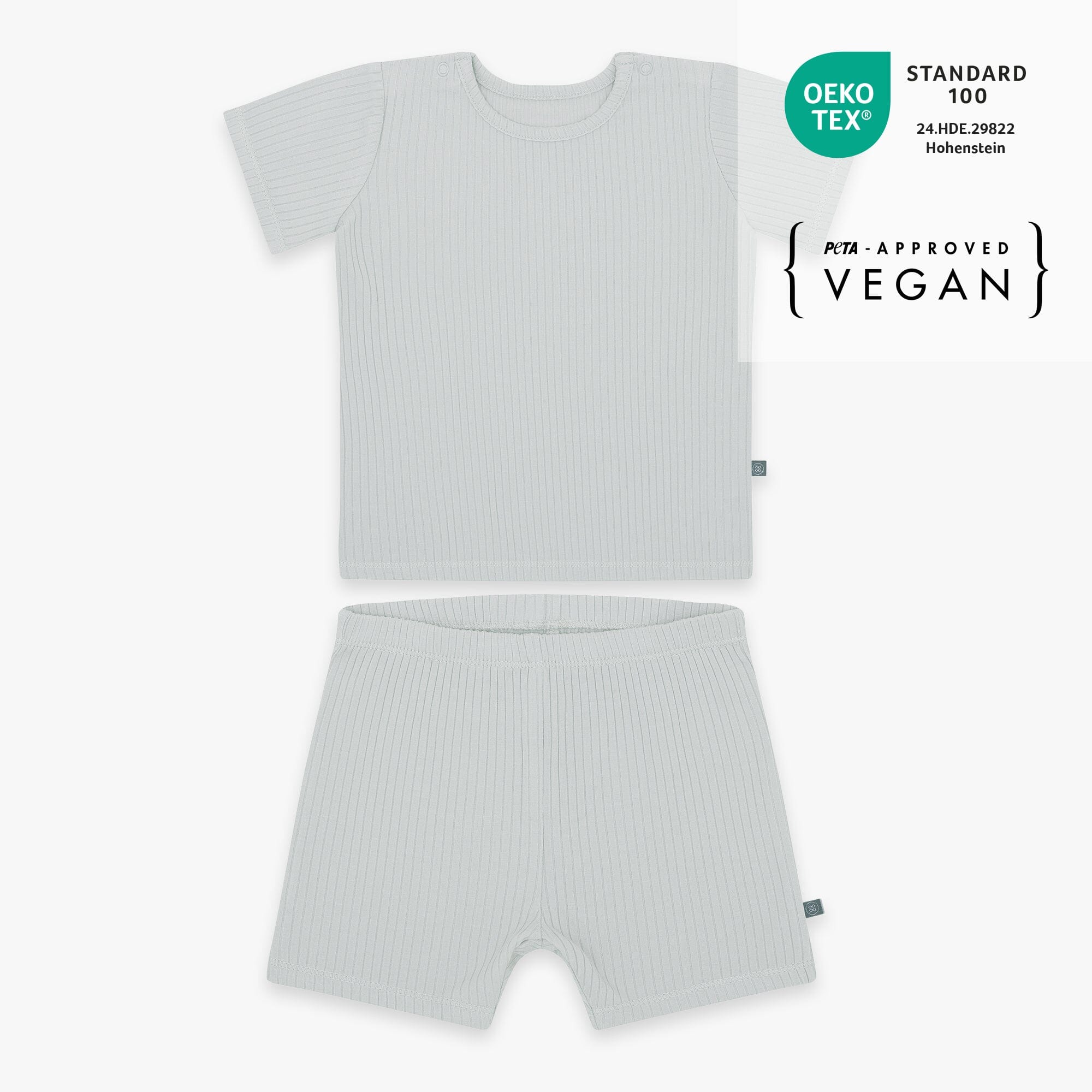 Schlafanzug kurz 2-teilig | Essential Grau