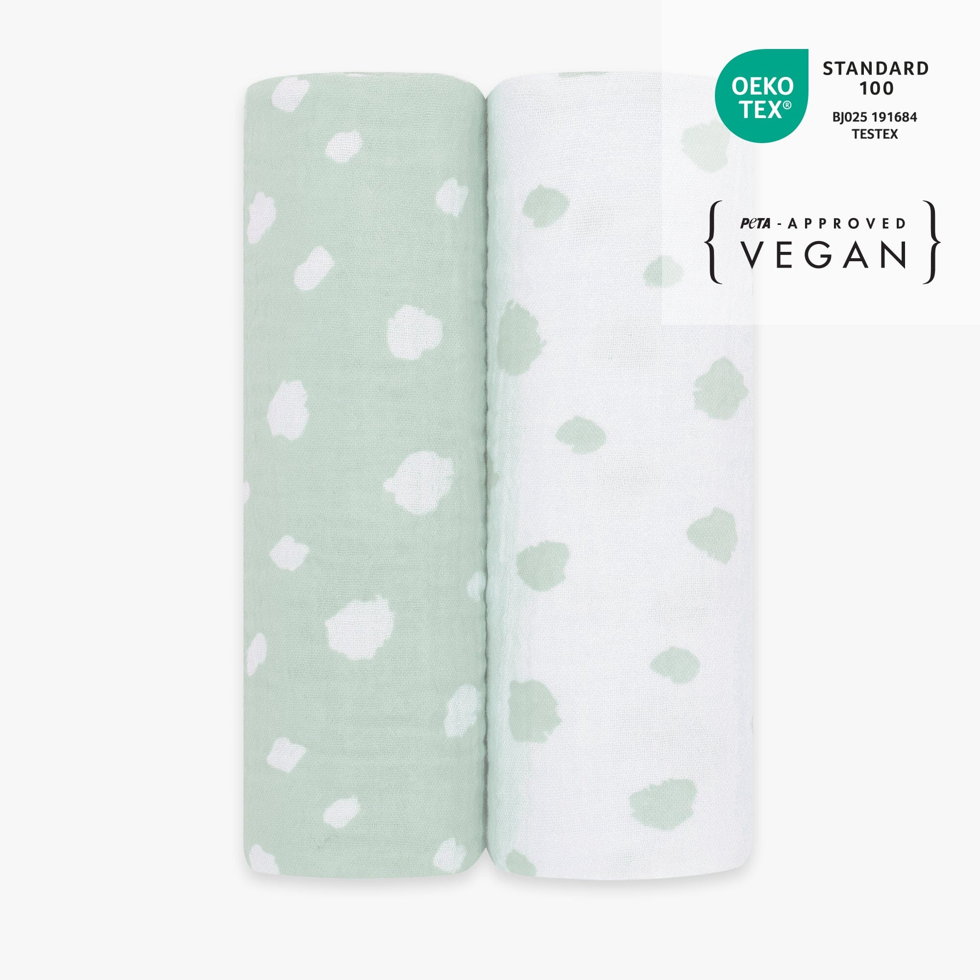 Nuscheli 2er Set | Punkte Mint