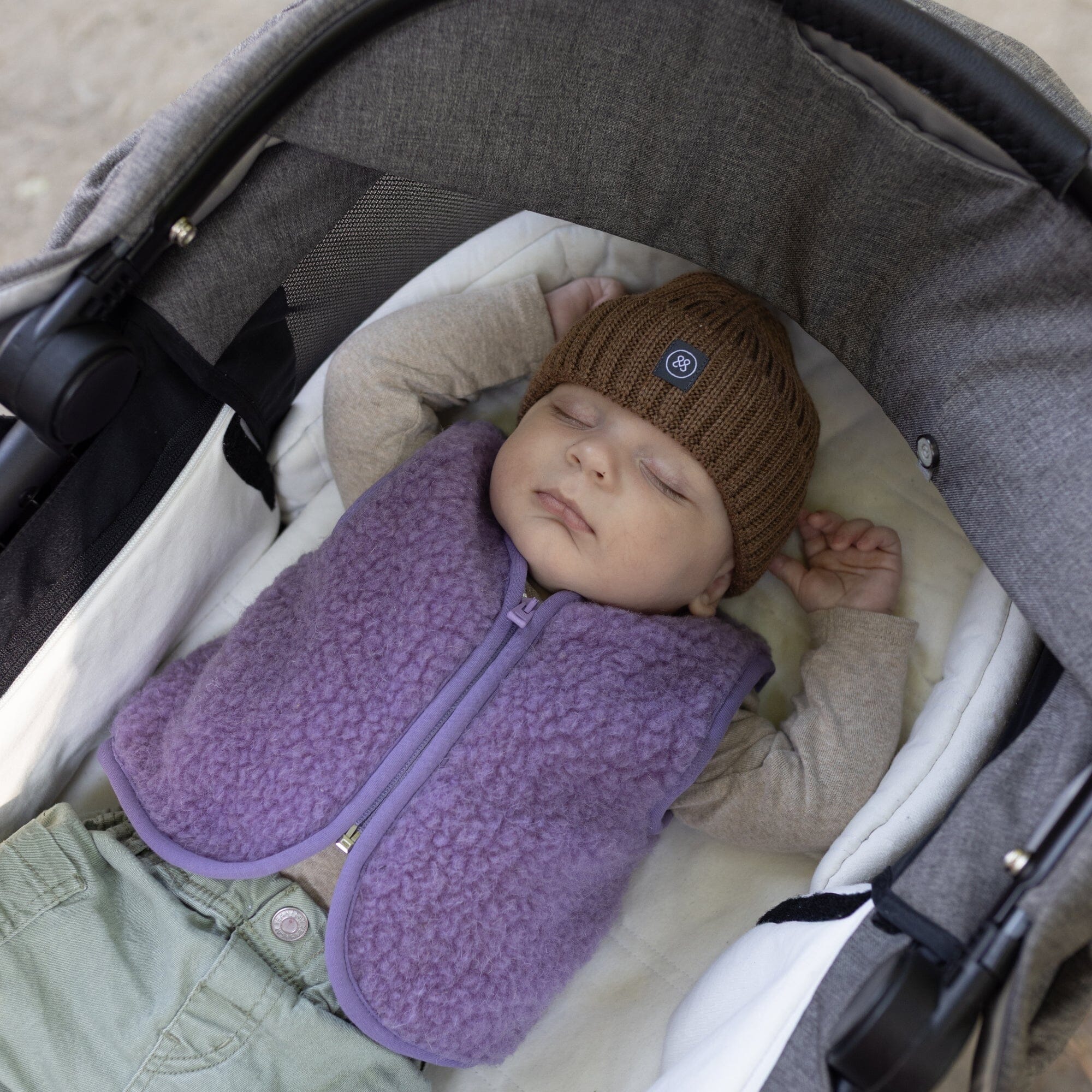 Merinowoll Teddy Weste | Essential Lavendel