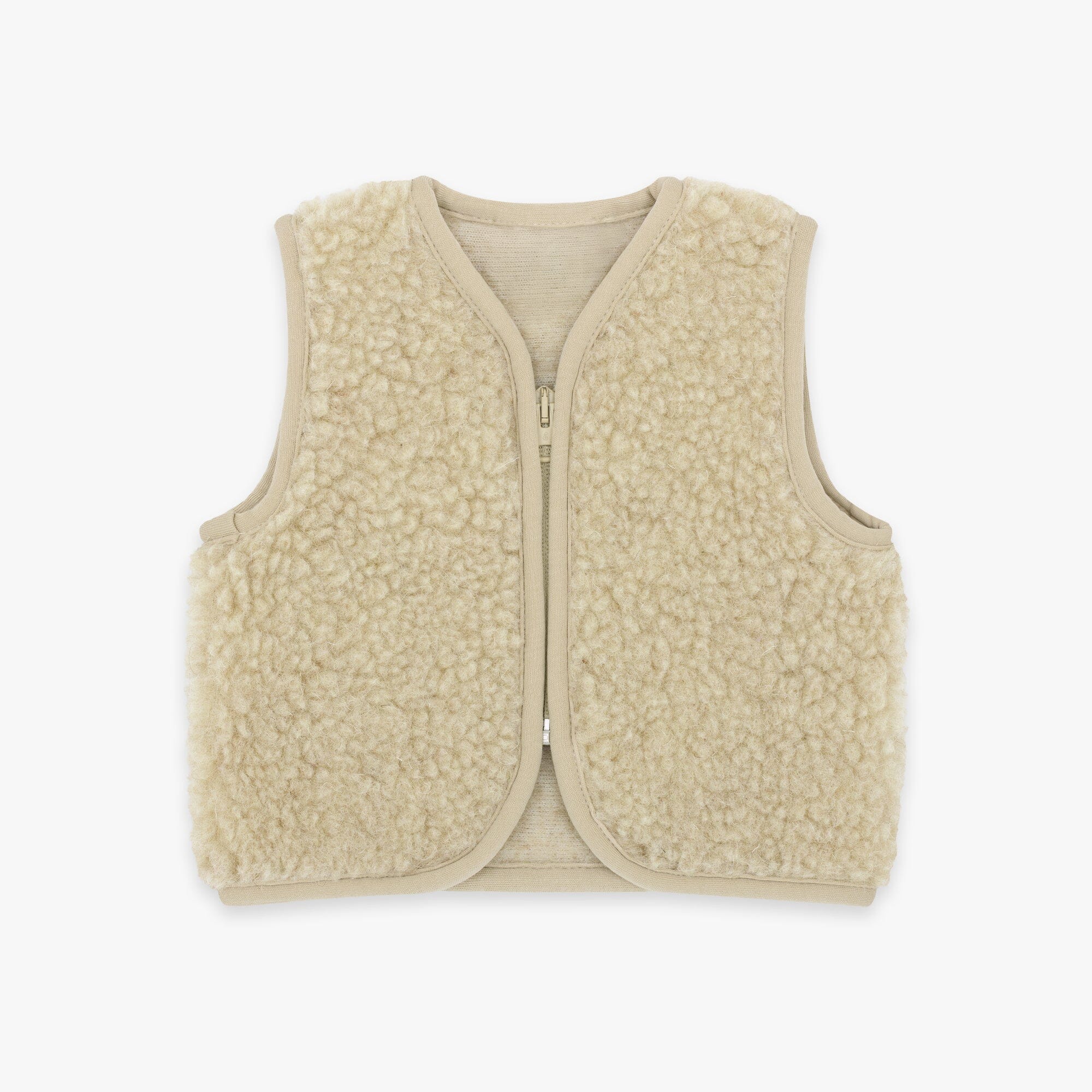 Merinowoll Teddy Weste | Essential Beige
