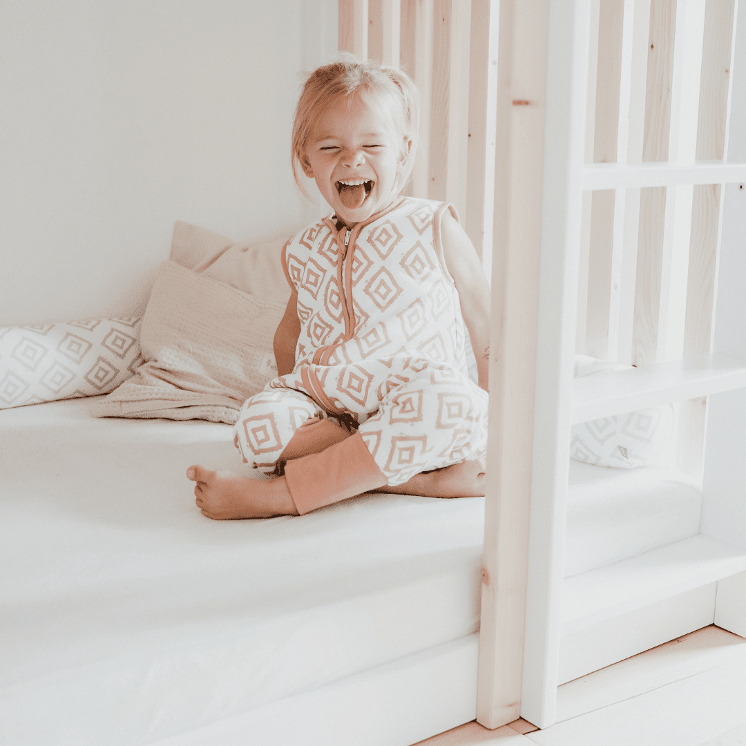 Schlafsack mit Füßen 2.5 TOG | Rauten Rosa