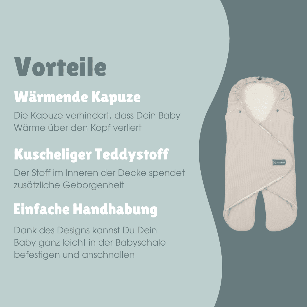 Einschlagdecke mit Füssen | Essential Beige