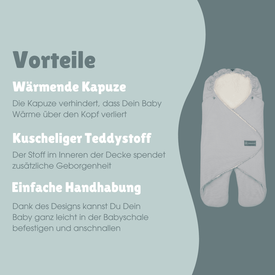 Einschlagdecke mit Füssen | Essential Grau