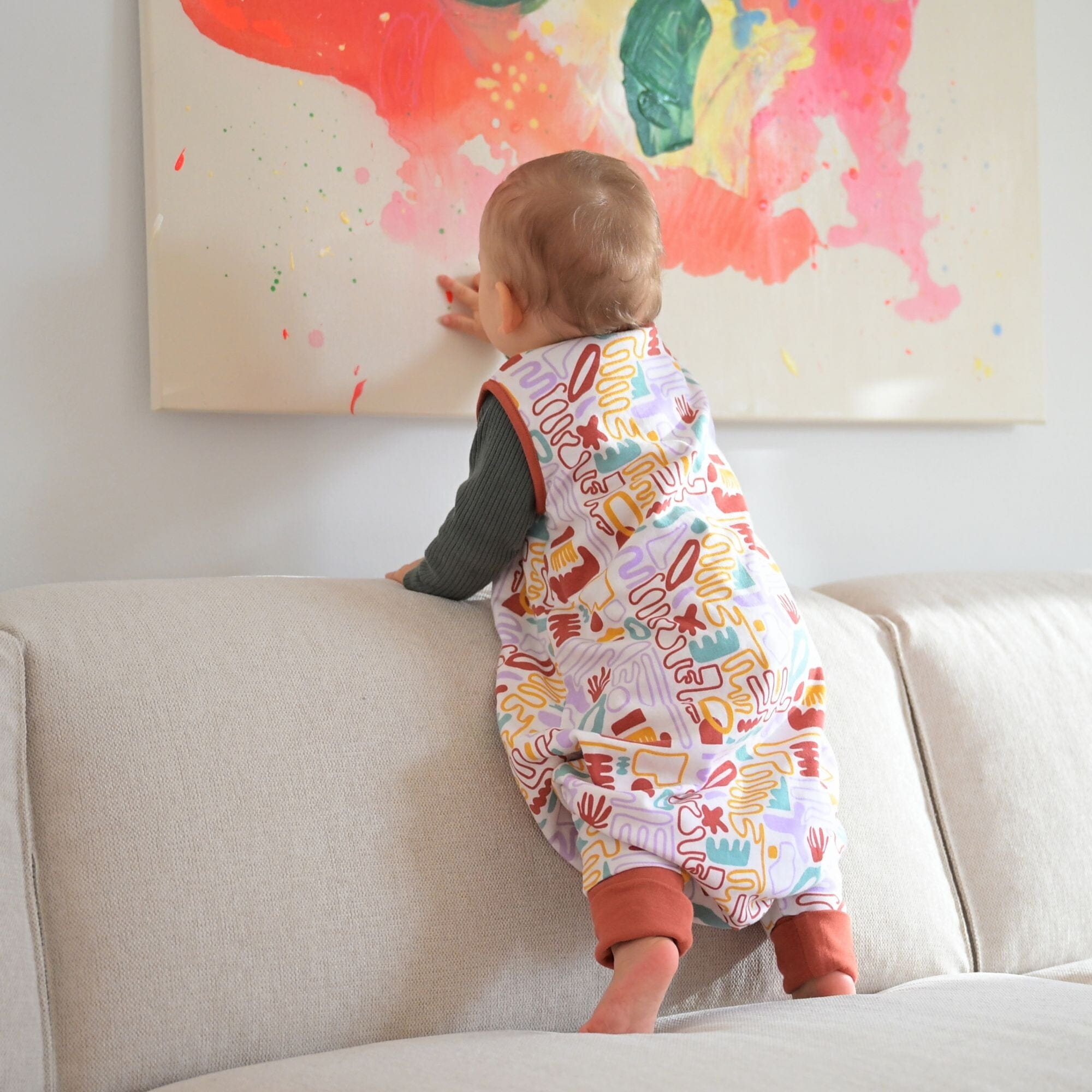 Schlafsack mit Füssen 1.0 TOG | Bunte Formen