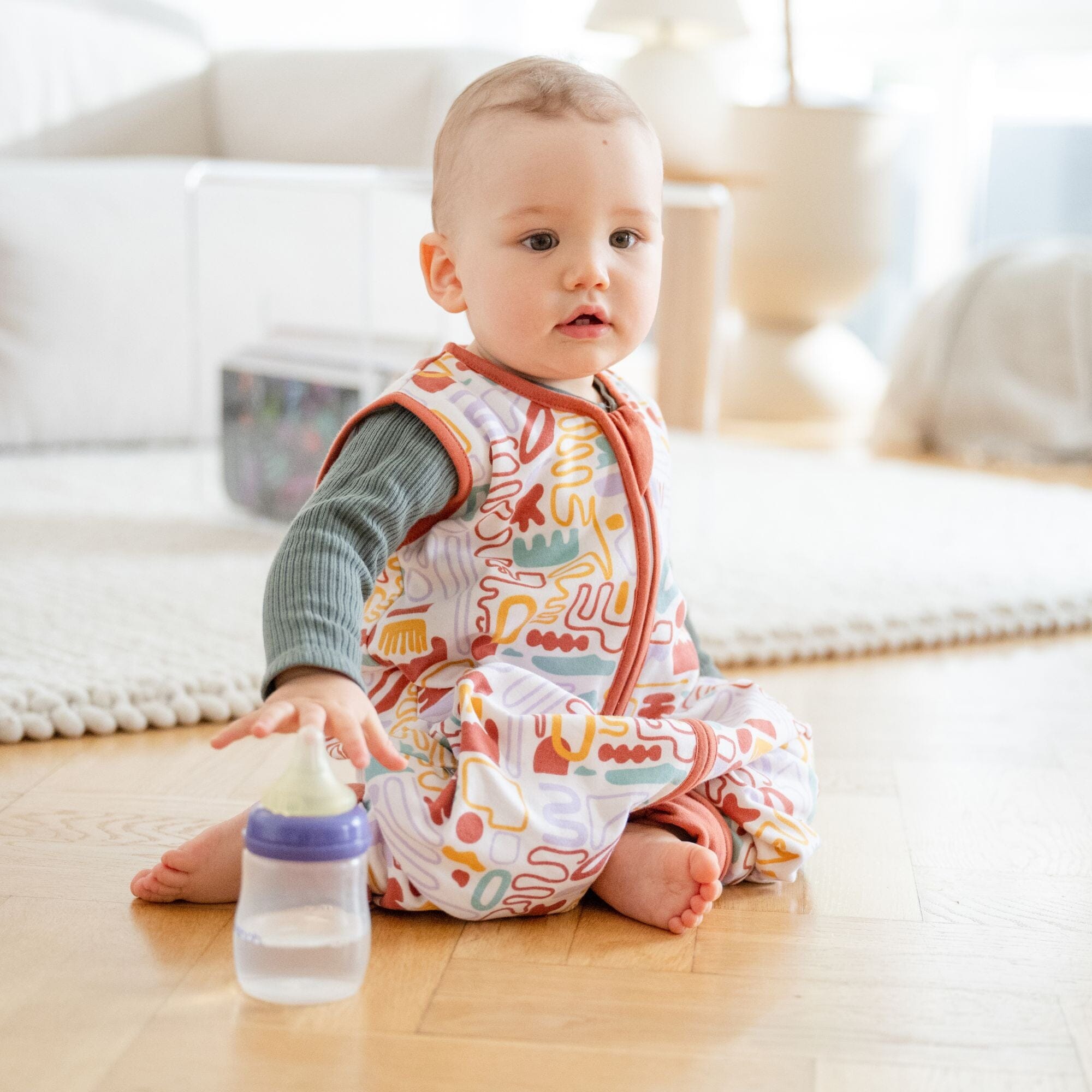 Schlafsack mit Füssen 1.0 TOG | Bunte Formen