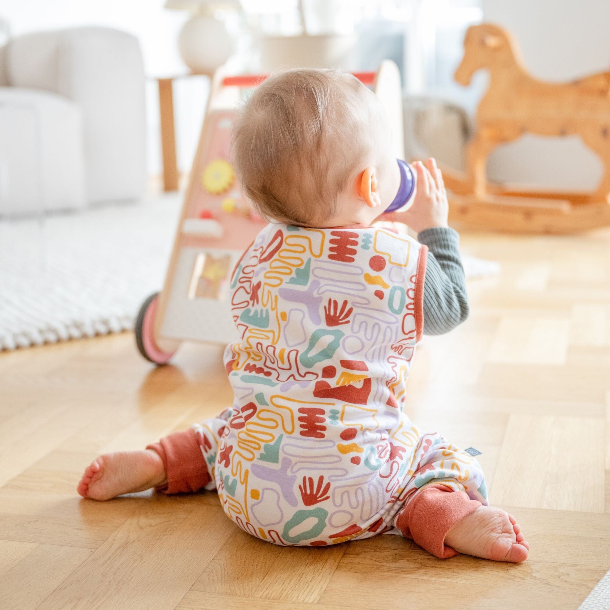 Schlafsack mit Füssen 1.0 TOG | Bunte Formen