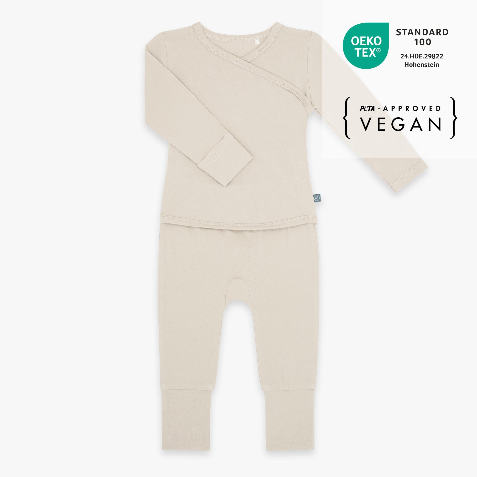 Langarm Easy-On Strampler | Essential Beige