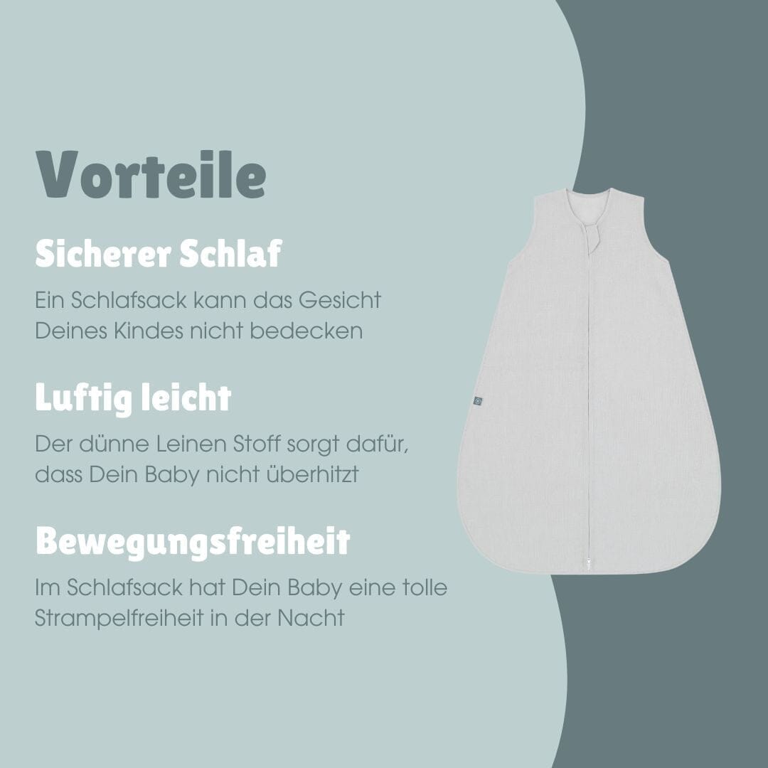 ab wann dünnen schlafsack Baby Schlafsack aus Bio-Leinen 0.5 TOG