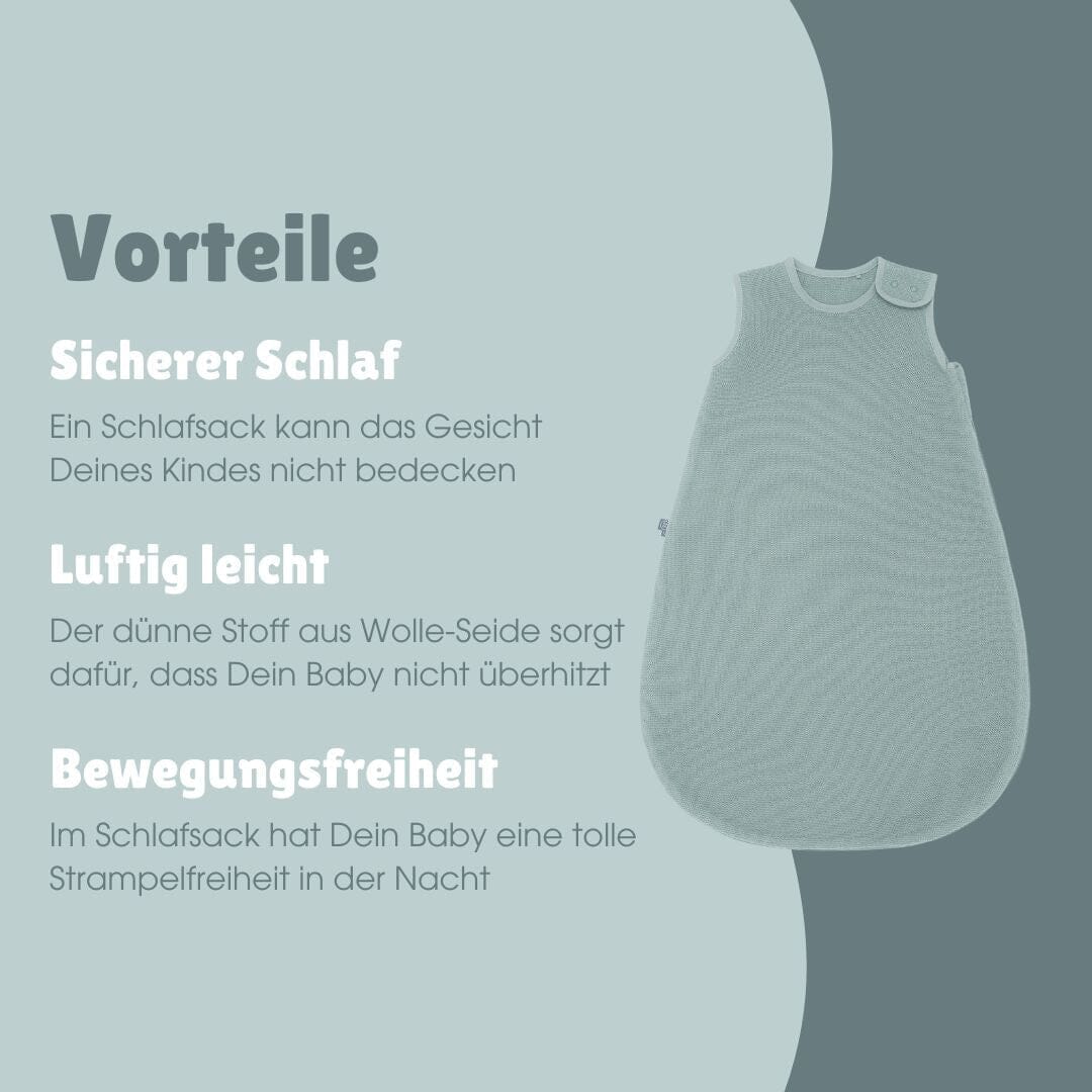 schlafsack bis wann Baby Schlafsack Wolle-Seide 0.5 TOG