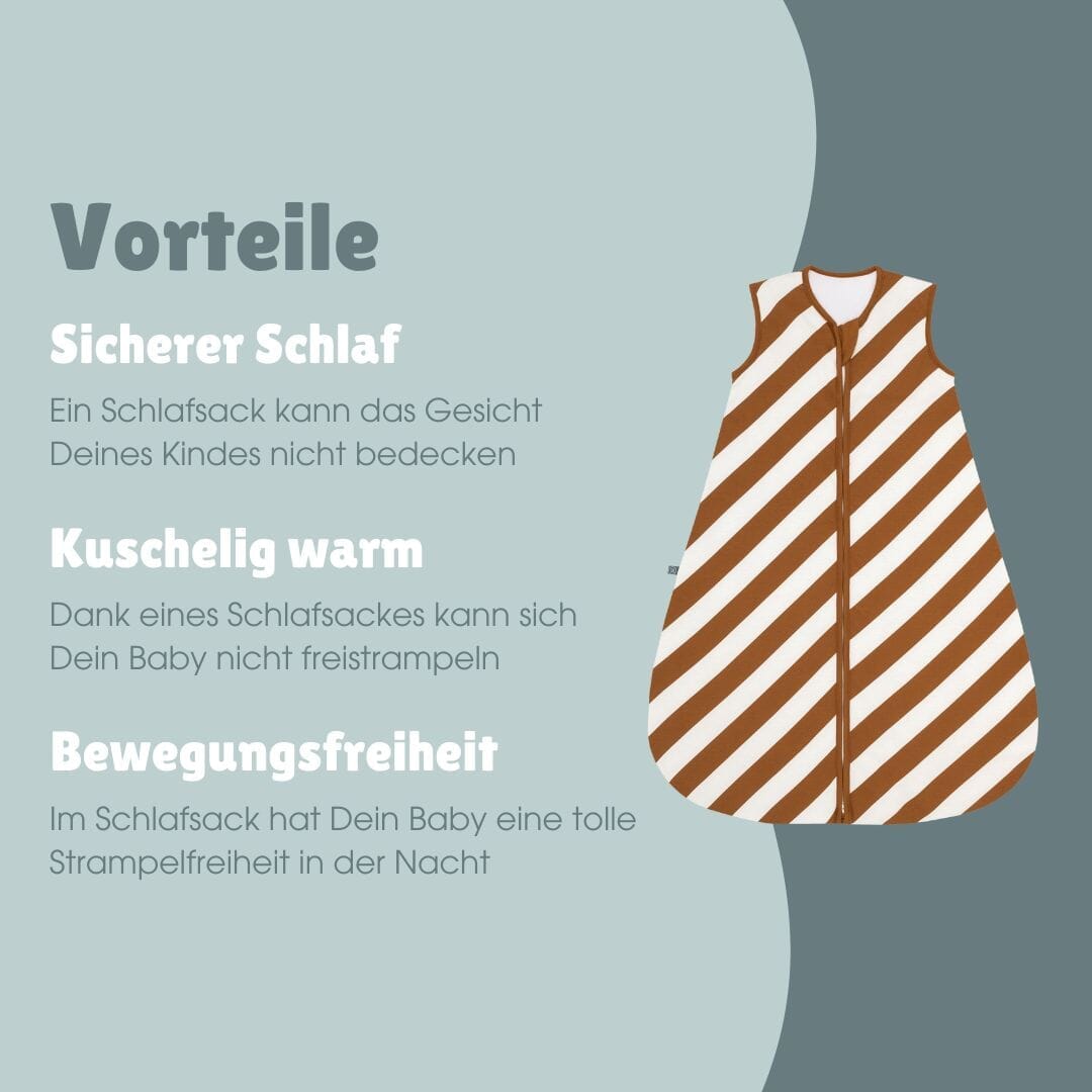 Schlafsack 2.5 TOG | Streifen Toffee