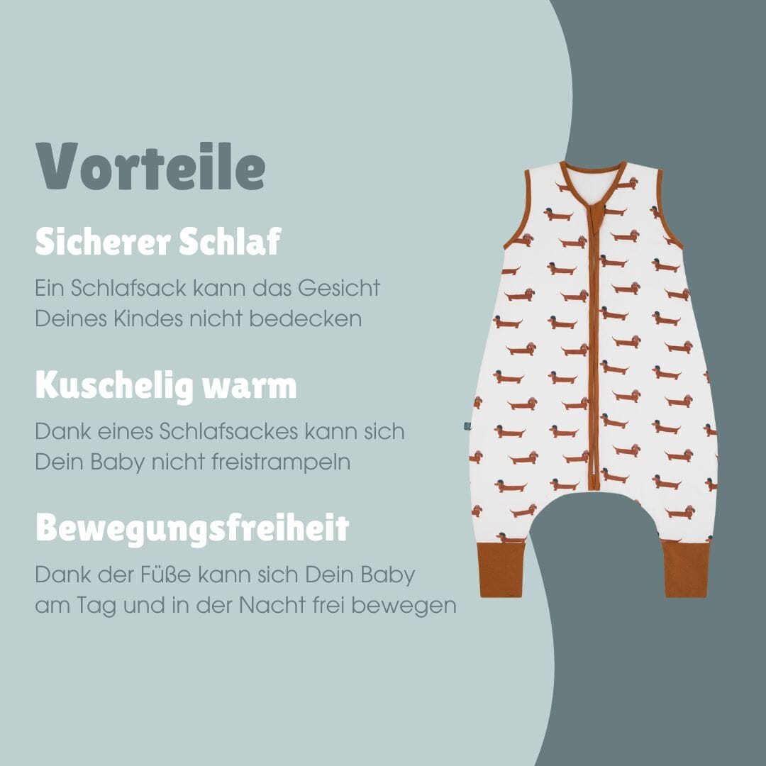 Schlafsack mit Füßen 2.5 TOG | Dackel