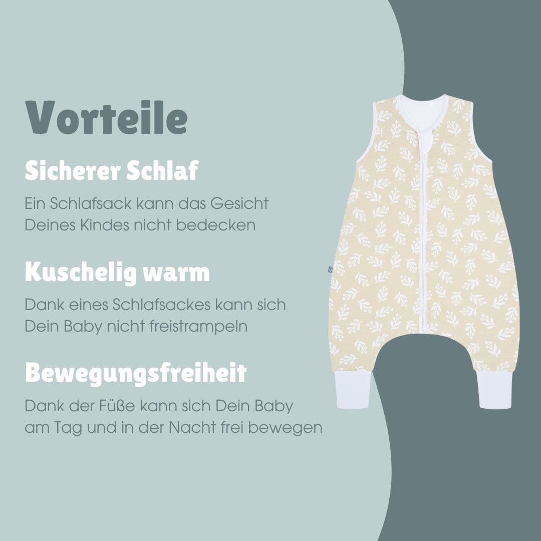 Schlafsack mit Füssen 2.5 TOG | Floral Sand