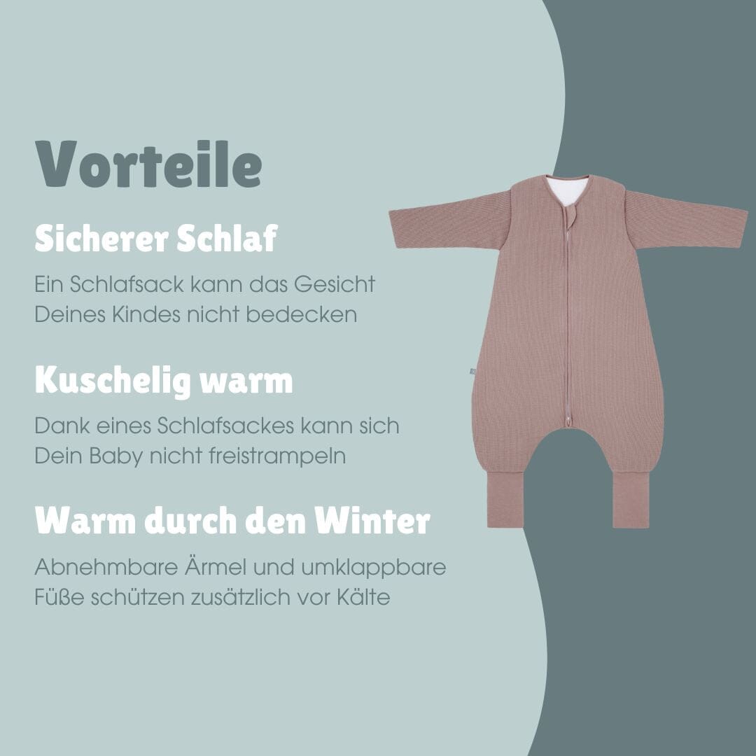 Schlafsack mit Umschlag-Fuß und Ärmel 3.5 TOG | Essential Berry