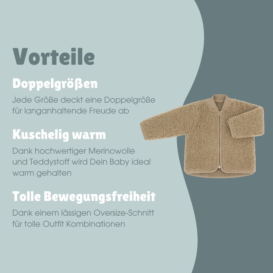 Merinowolle Jacke für Babys | Essential Taupe