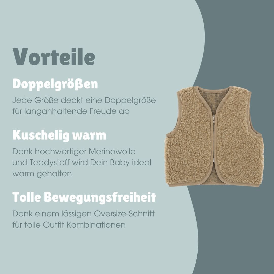 Merinowoll Teddy Weste | Essential Taupe