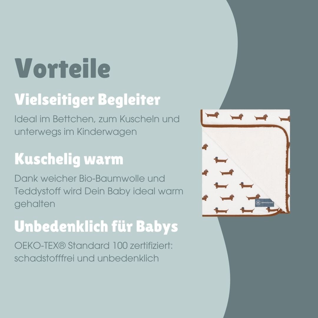 Winter Kuscheldecke | Dackel