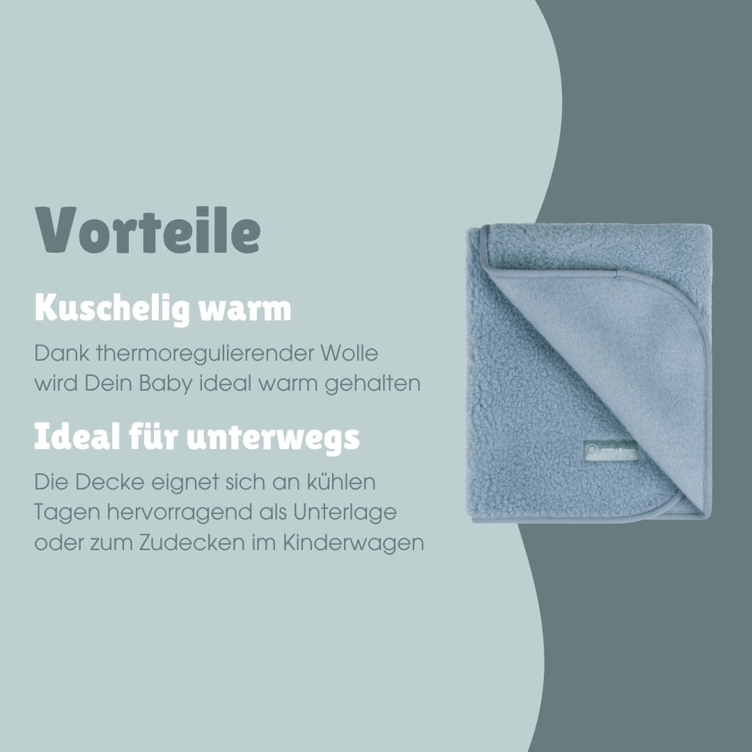 Babydecke aus Merinowolle | Essential Ice Blue