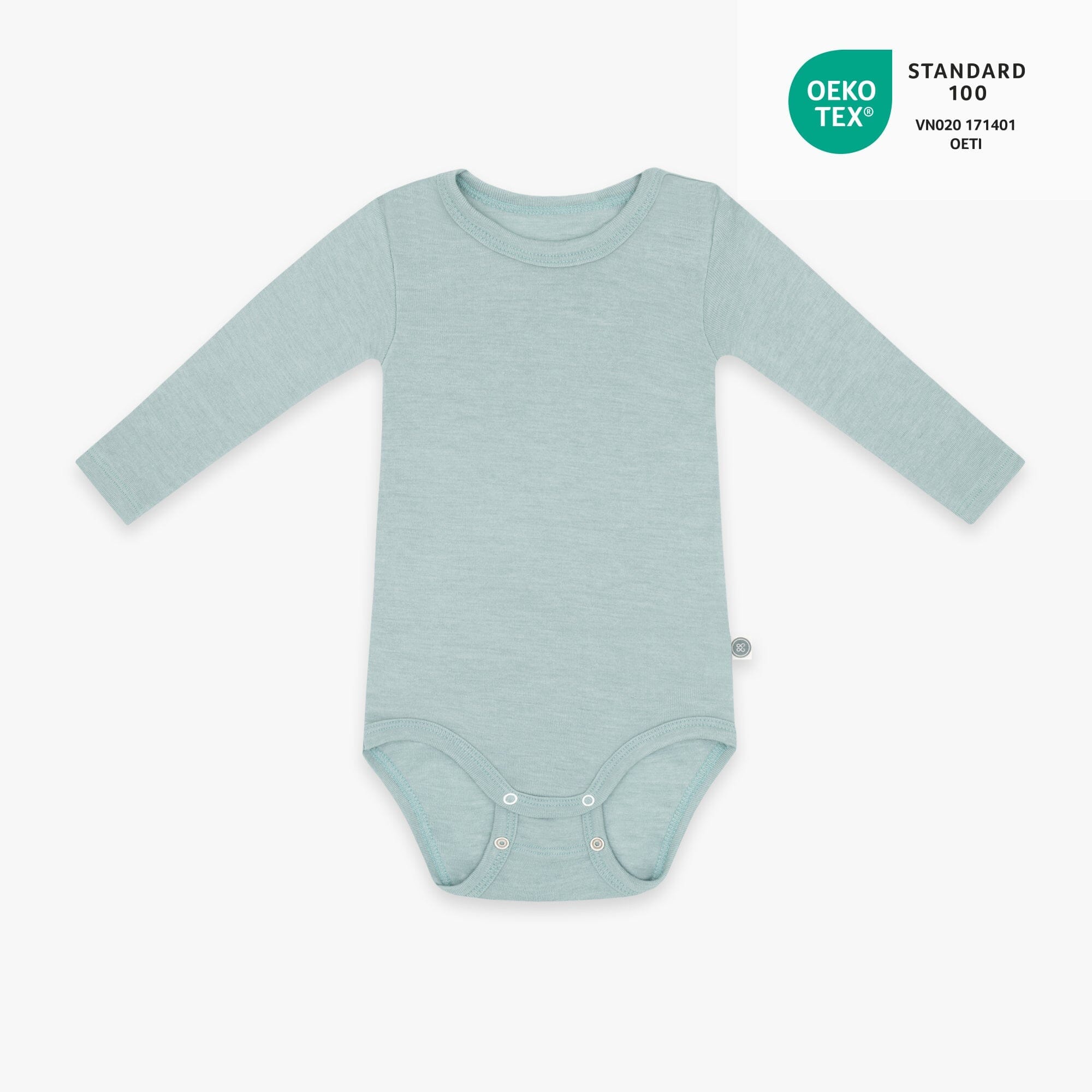 Wolle-Seide Langarm-Body | Essential Mint