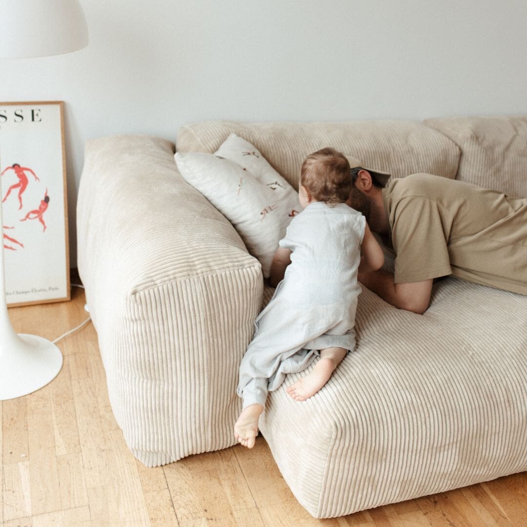 schlafsack sofa Baby Schlafsack mit Füßen aus Bio-Leinen 0.5 TOG
