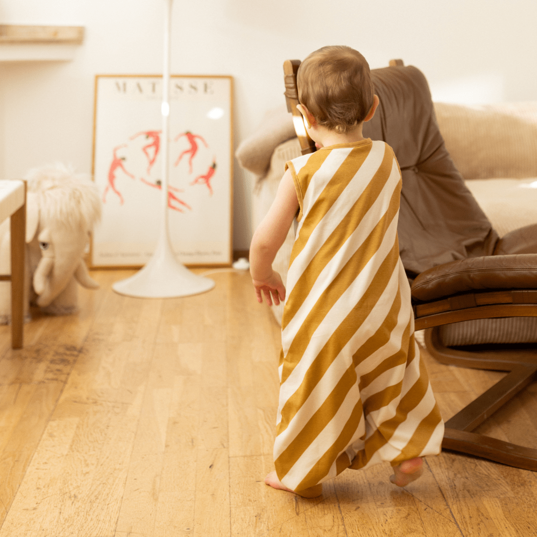 Schlafsack mit Füßen 1.0 TOG | Streifen Gelb