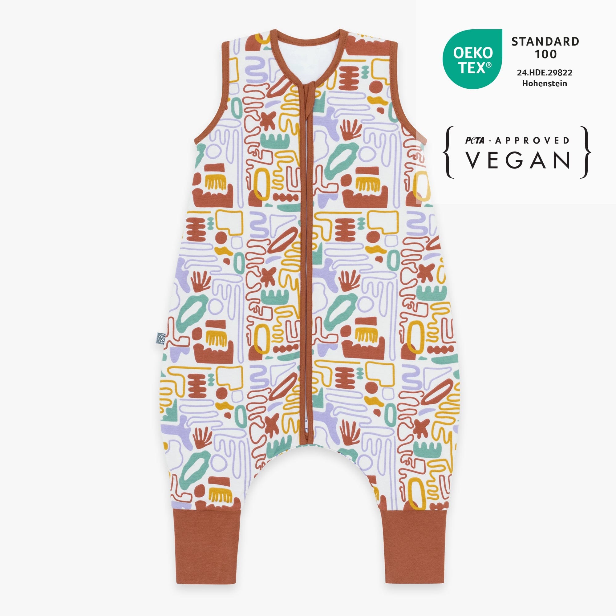 Schlafsack mit Füßen 1.0 TOG | Bunte Formen