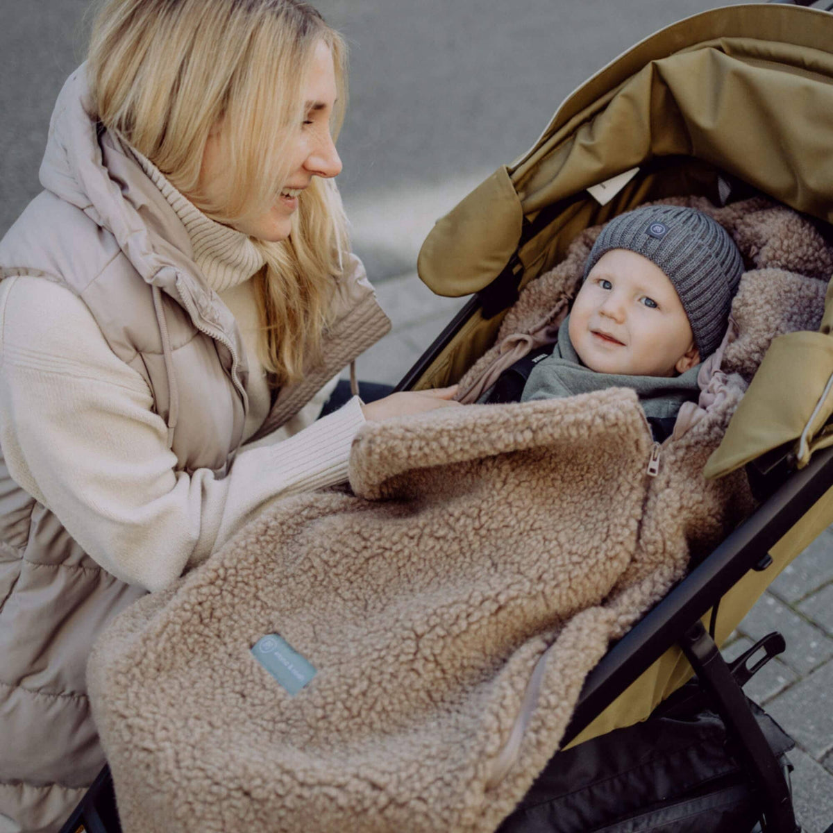 Fusssack aus Merinowolle | Essential Taupe