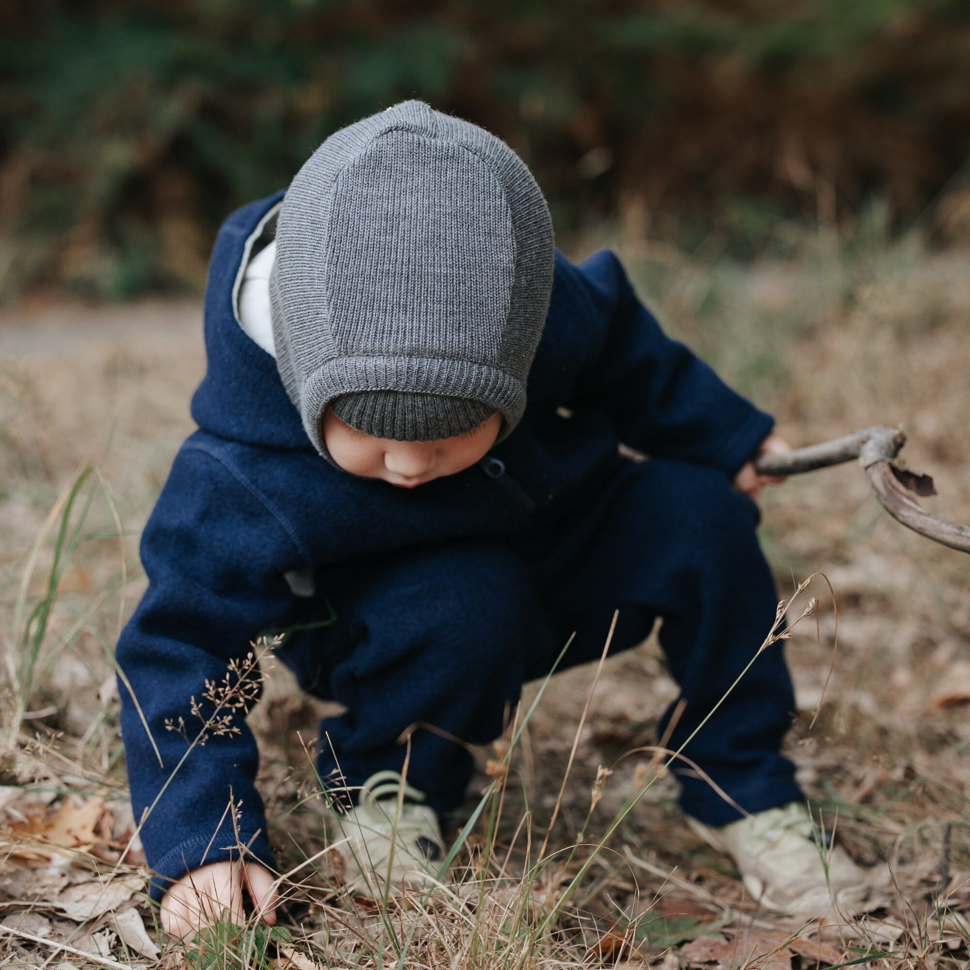 Schlupfmütze aus Merinowolle | Essential Grau