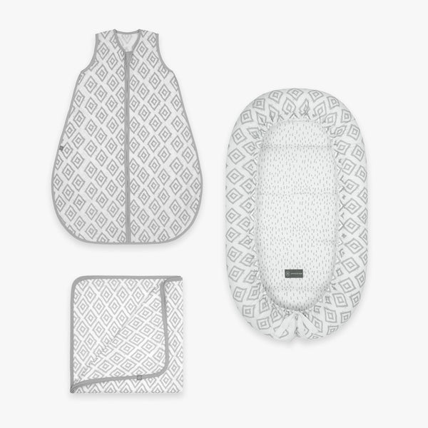 Kuschel Bundle | Schlafsack 0.5 TOG | Rauten Grau