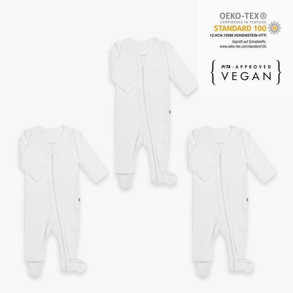Schlafanzug 3er Set | Organic Weiß