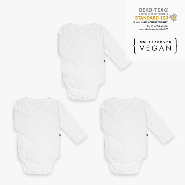 Wickelbody 3er Set | Organic Weiß